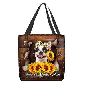 French Bulldog-Sunflower&Dog Mom Cloth Tote Bag