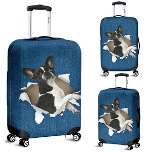 French Bulldog-Torn Paper Luggage Covers