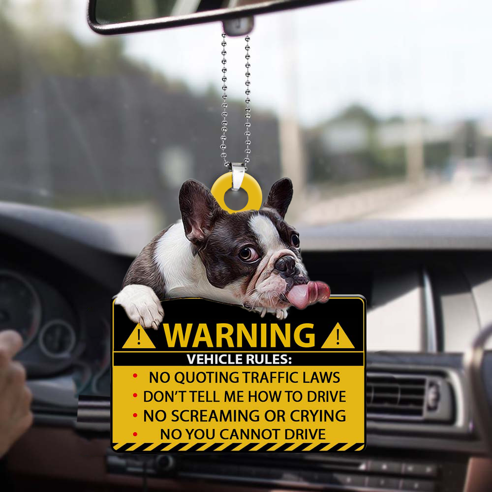 French Bulldog-Vehicle Rules Two Side Ornament