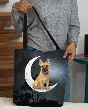 FrenchBulldog1-Sit On The Moon-Cloth Tote Bag