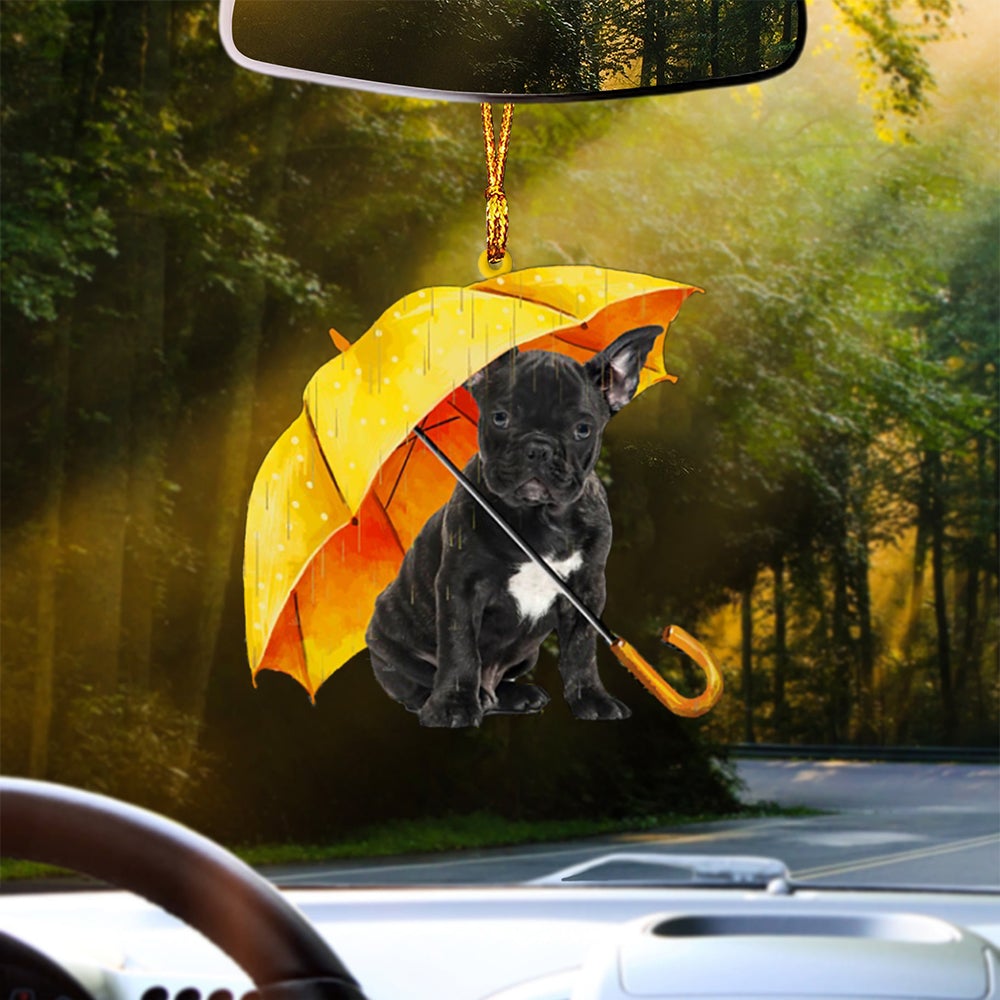 French Bulldog 1-The Umbrella Two Sides Ornament