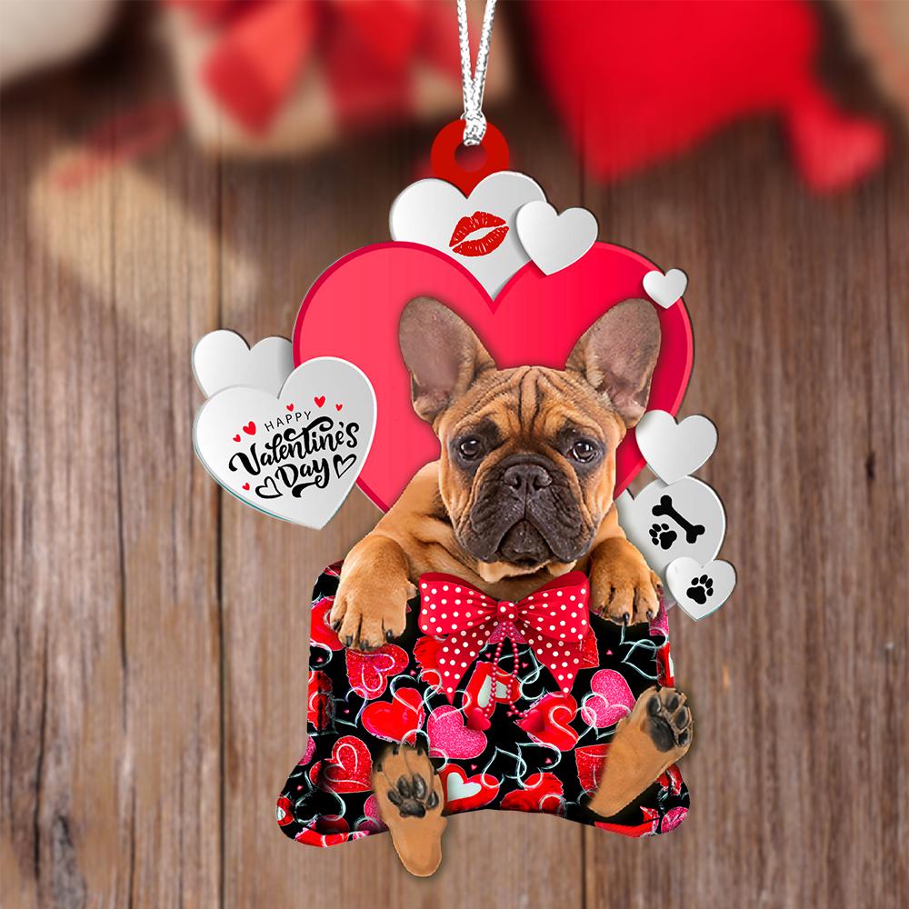 French Bulldog1 Valentine's Day Sleeping Bag-Two Sides Ornament