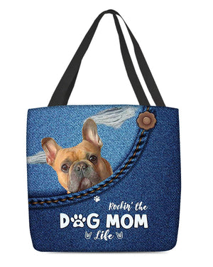 French Bulldog-Dog Mom Life-Cloth Tote Bag