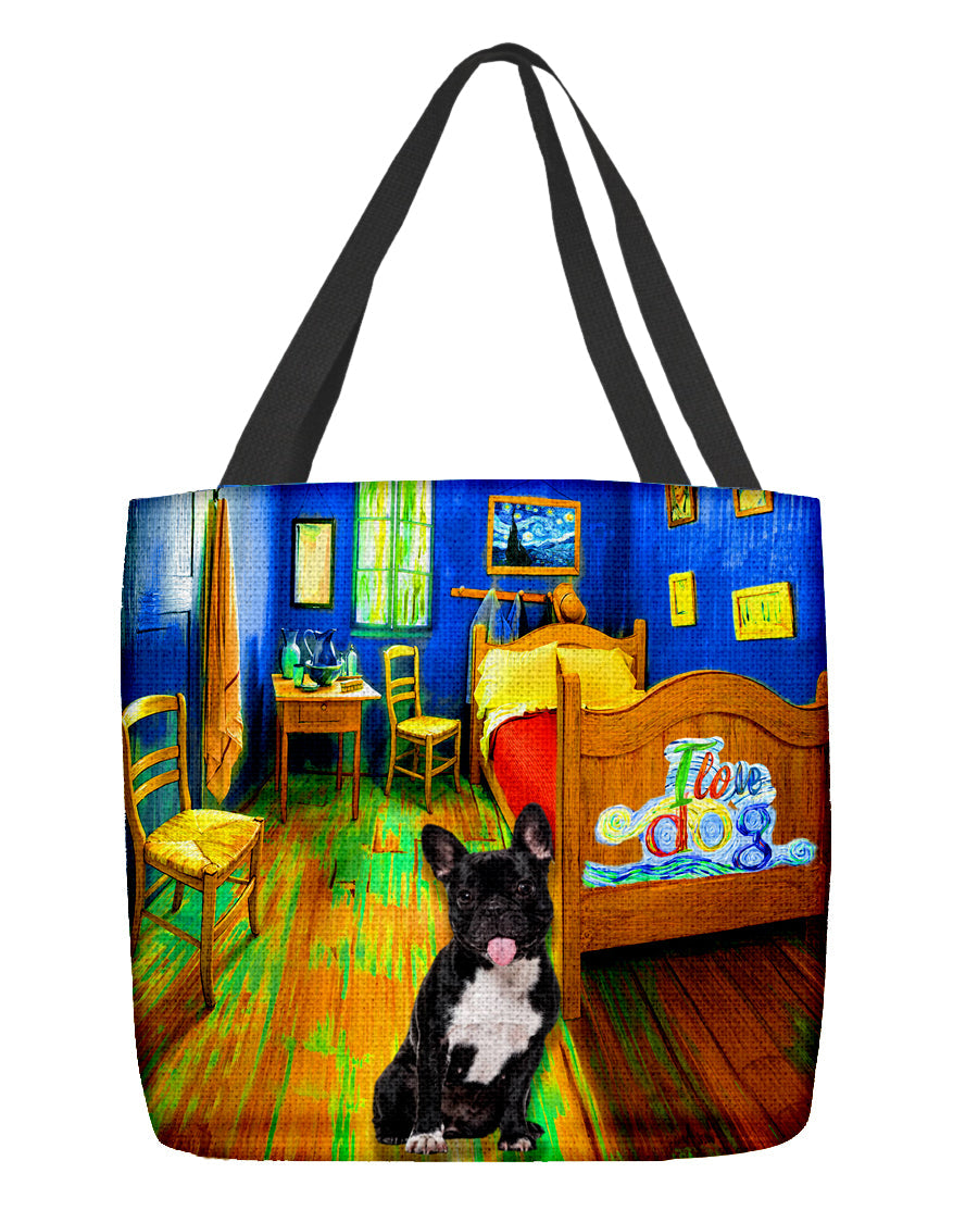 French Bulldog 2 in the bedroom-Cloth Tote Bag