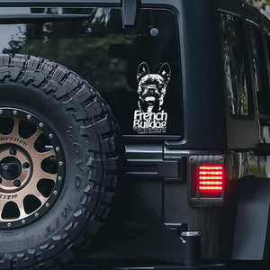 French Bulldog2 on Board-Car Window Sticker-Dog Sign Decal