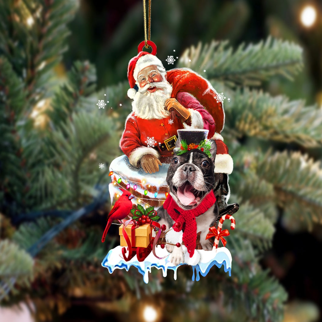 French Bulldog 2-Christmas Chimney Two Sided Ornament