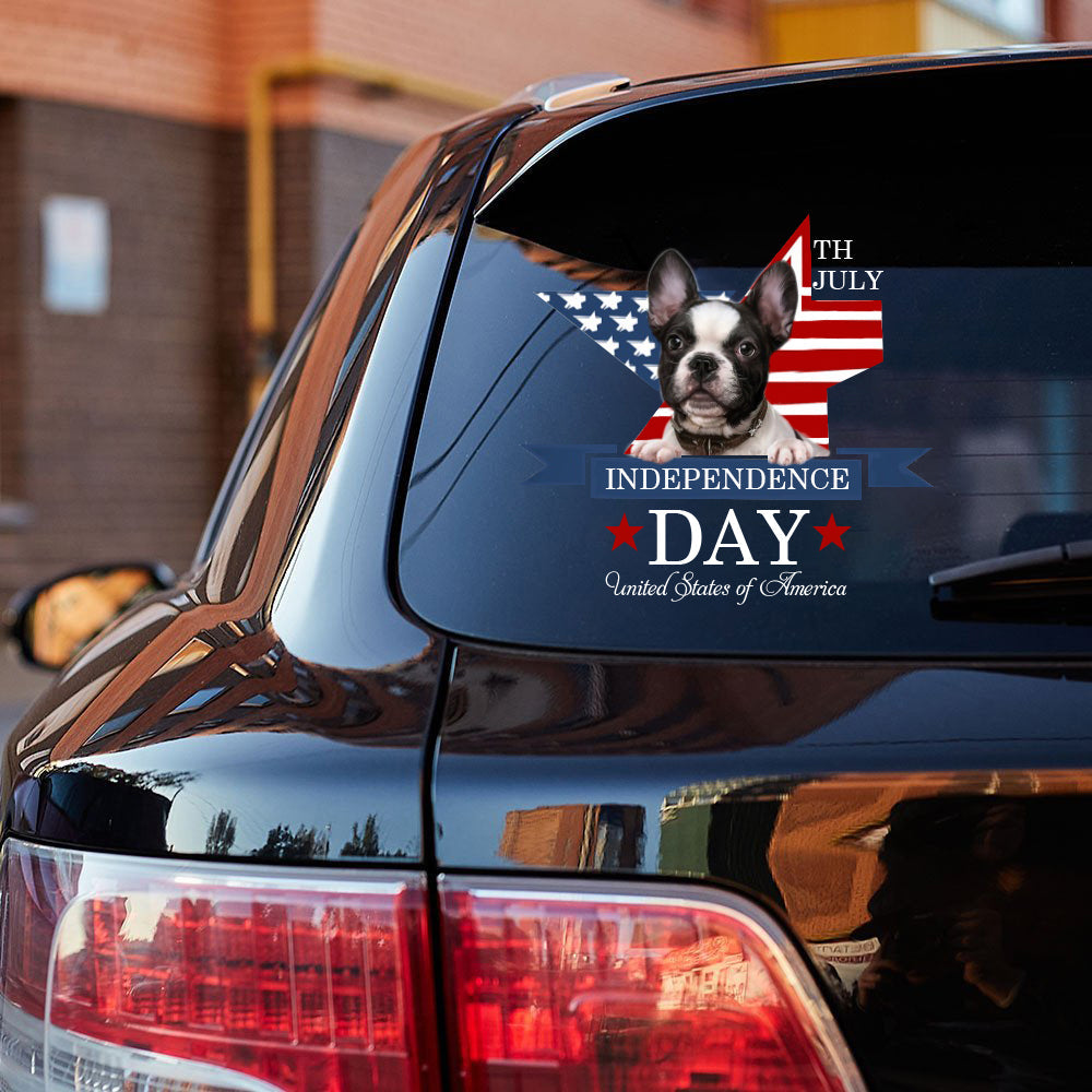 French Bulldog 2-Independent Day2 Car Sticker