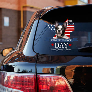 French Bulldog 2-Independent Day2 Car Sticker