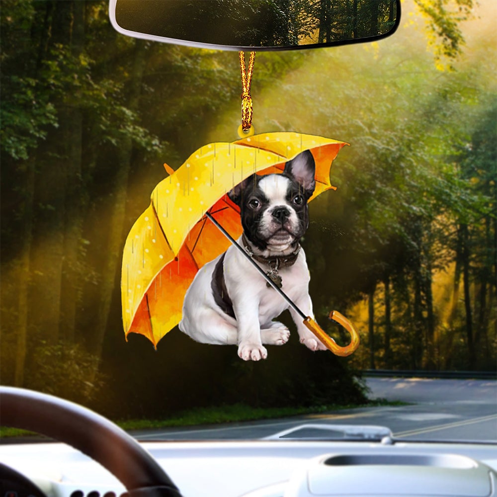 French Bulldog 2-The Umbrella Two Sides Ornament