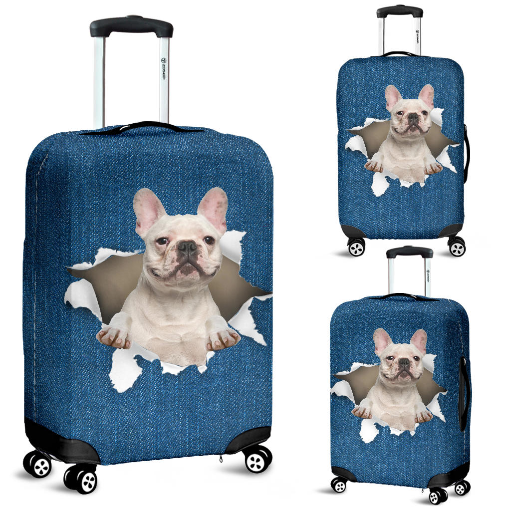 French Bulldog 2-Torn Paper Luggage Covers