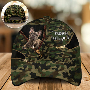 French Bulldog 2 Camo Cap