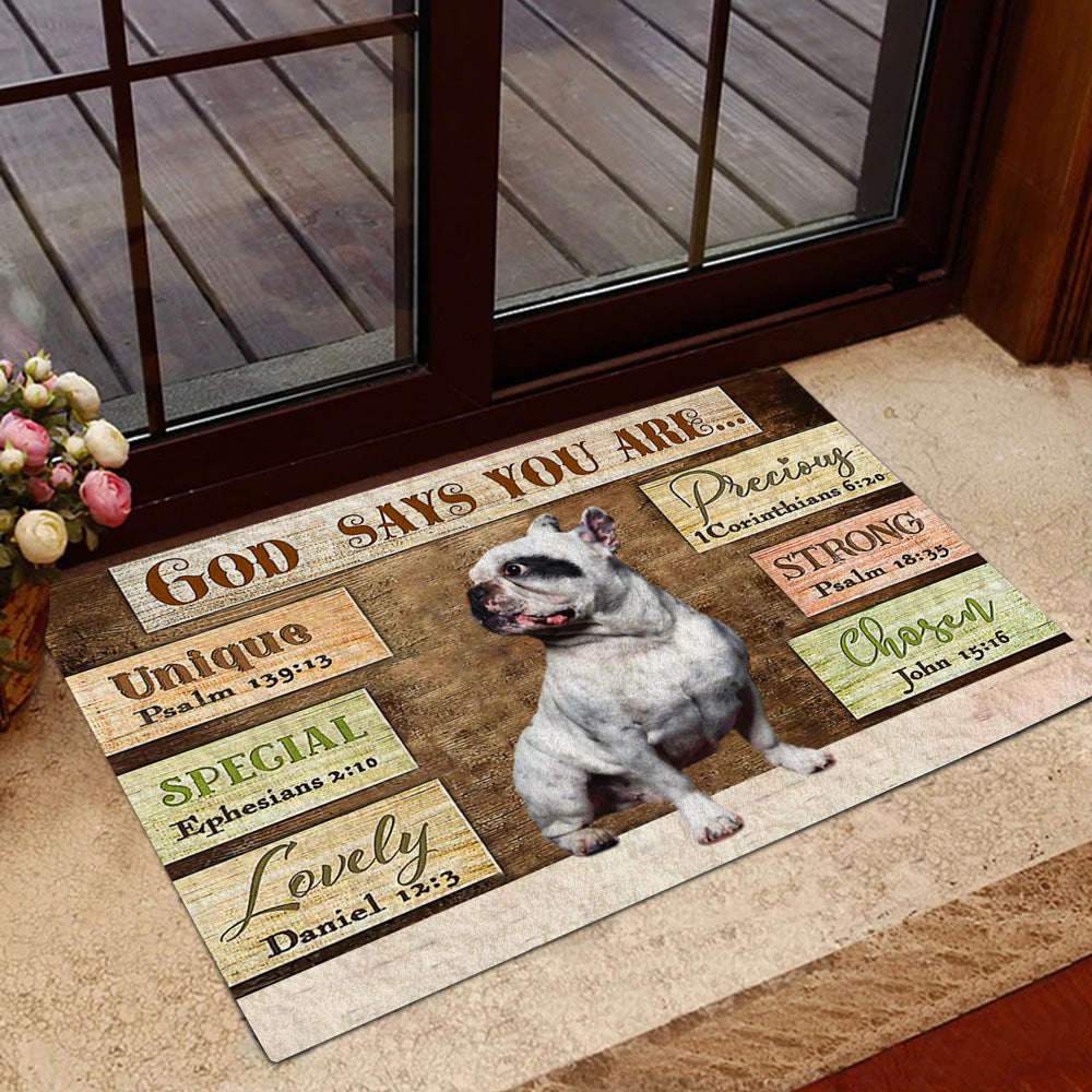 French  Bulldog2 God Says You Are Doormat