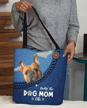 French Bulldog-Dog Mom Life-Cloth Tote Bag