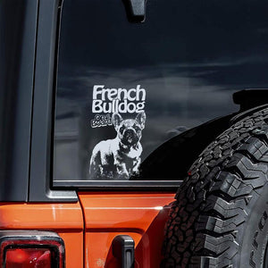 French Bulldog3 on Board-Car Window Sticker-Dog Sign Decal