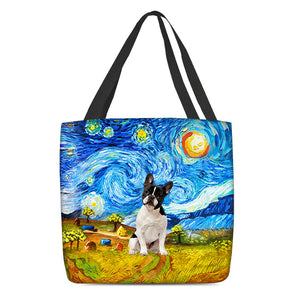 French Bulldog 3-Oil Painting-Cloth Tote Bag