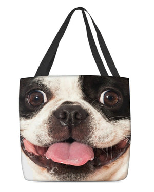 French Bulldog 3 Face-Cloth Tote Bag