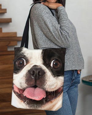 French Bulldog 3 Face-Cloth Tote Bag