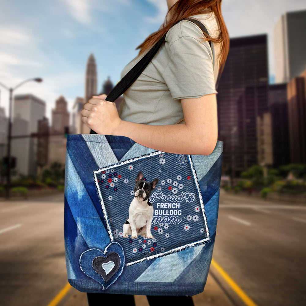 French Bulldog 3 Pround Mom2-Cloth Tote Bag