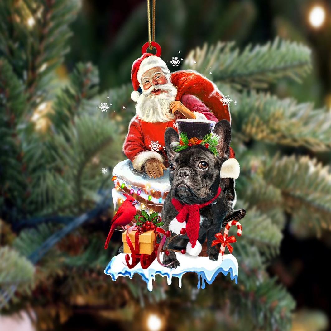 French Bulldog 4-Christmas Chimney Two Sided Ornament