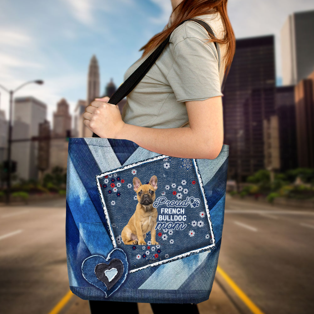 French Bulldog 5 2 Pround Mom2-Cloth Tote Bag