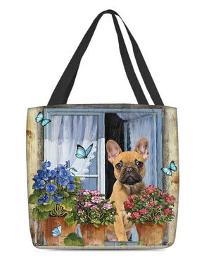 French Bulldog 5 Today I Choose Joy-Cloth Tote Bag