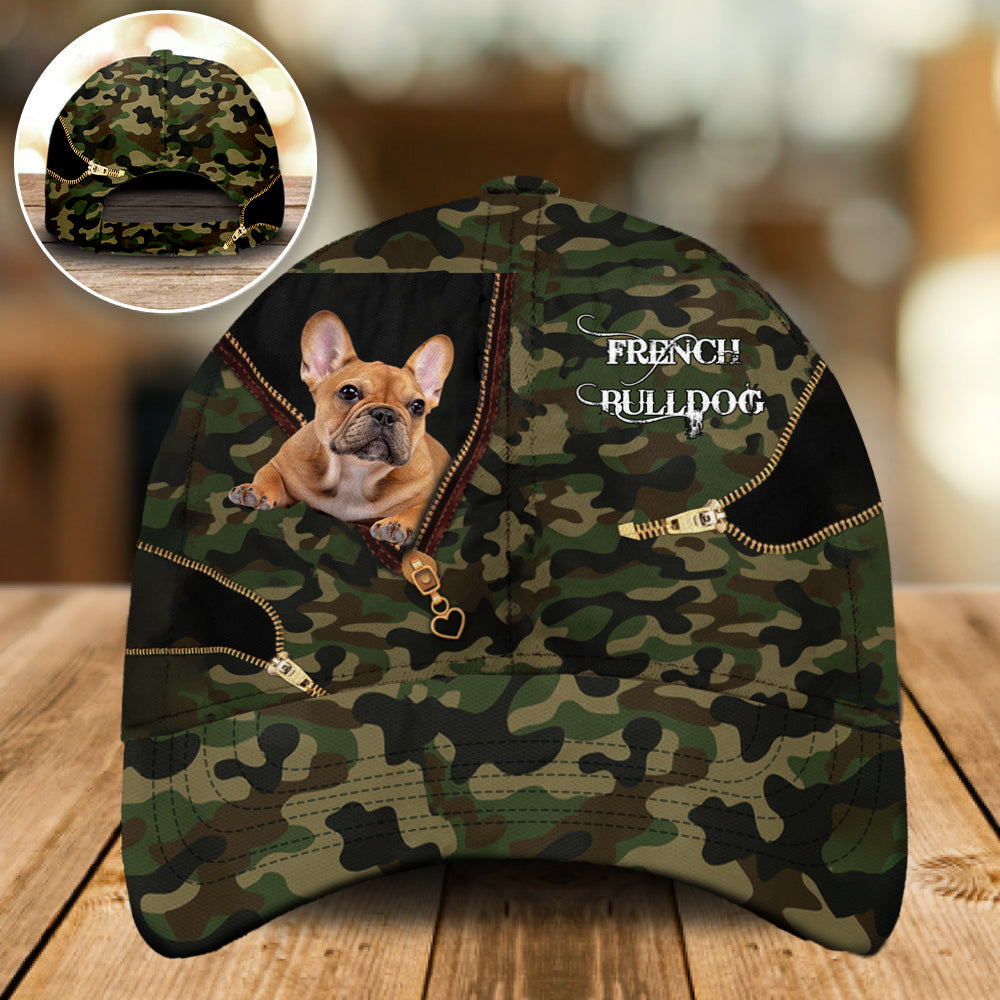 French Bulldog Camo Cap