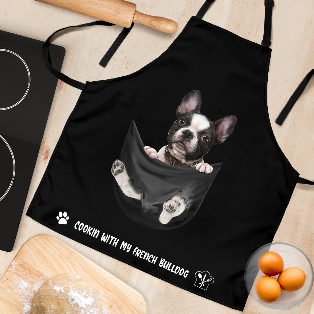 French Bulldog Cookin' With Me Apron