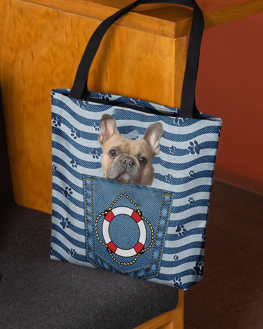 French Bulldog On Board-Cloth Tote Bag