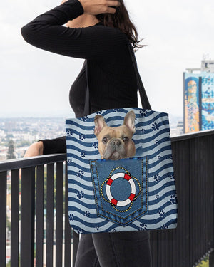 French Bulldog On Board-Cloth Tote Bag