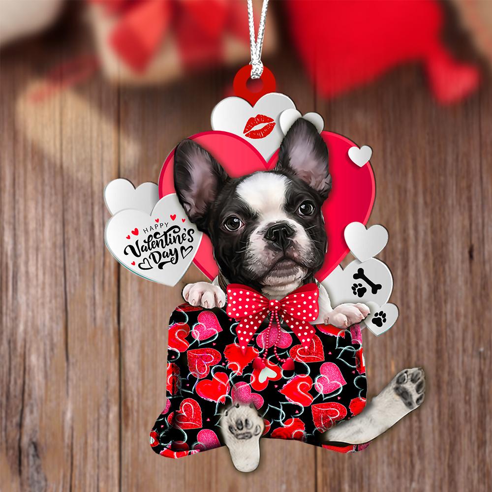 French Bulldog Valentine's Day Sleeping Bag-Two Sides Ornament