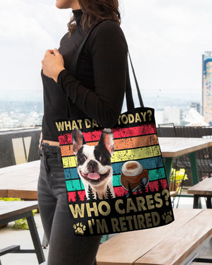 French Bulldog Who Cares-Cloth Tote Bag