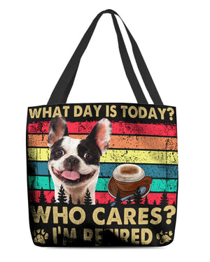 French Bulldog Who Cares-Cloth Tote Bag