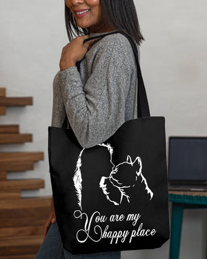 French Bulldog You Are My Happy Place-Cloth Tote Bag