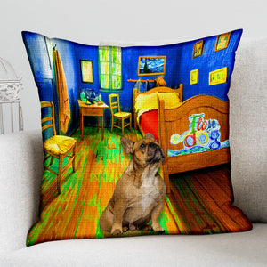 French Bulldog (2) In the Bedroom-Pillow Case