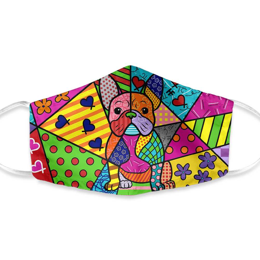 French Bulldog Abstract Pattern EZ30 1703 Face Mask