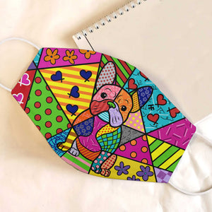 French Bulldog Abstract Pattern EZ30 1703 Face Mask