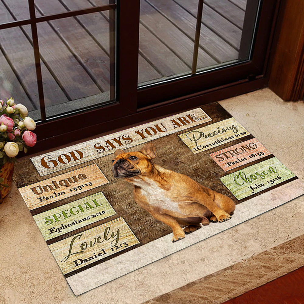 French  Bulldog9 God Says You Are Doormat