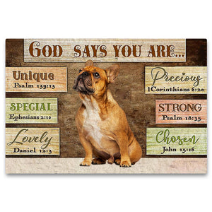 French  Bulldog9 God Says You Are Doormat