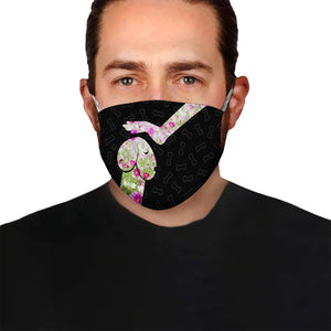 Funny Floral Dog EZ08 3107 Face Mask