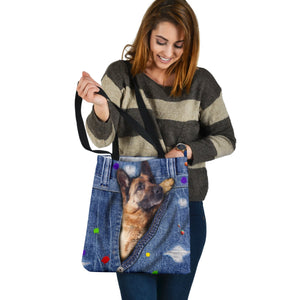 GERMAN SHEPHERD-The Rainbow-Cloth Tote Bag