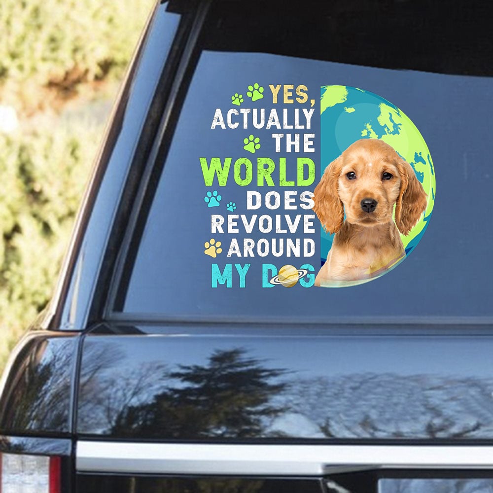 GOLDEN Cocker Spaniel Revolve Around Decal