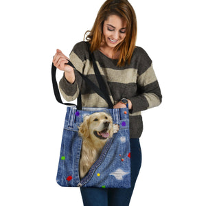 GOLDEN RETRIEVER-The Rainbow-Cloth Tote Bag