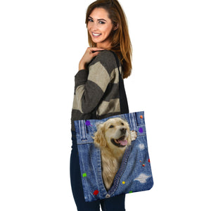 GOLDEN RETRIEVER-The Rainbow-Cloth Tote Bag