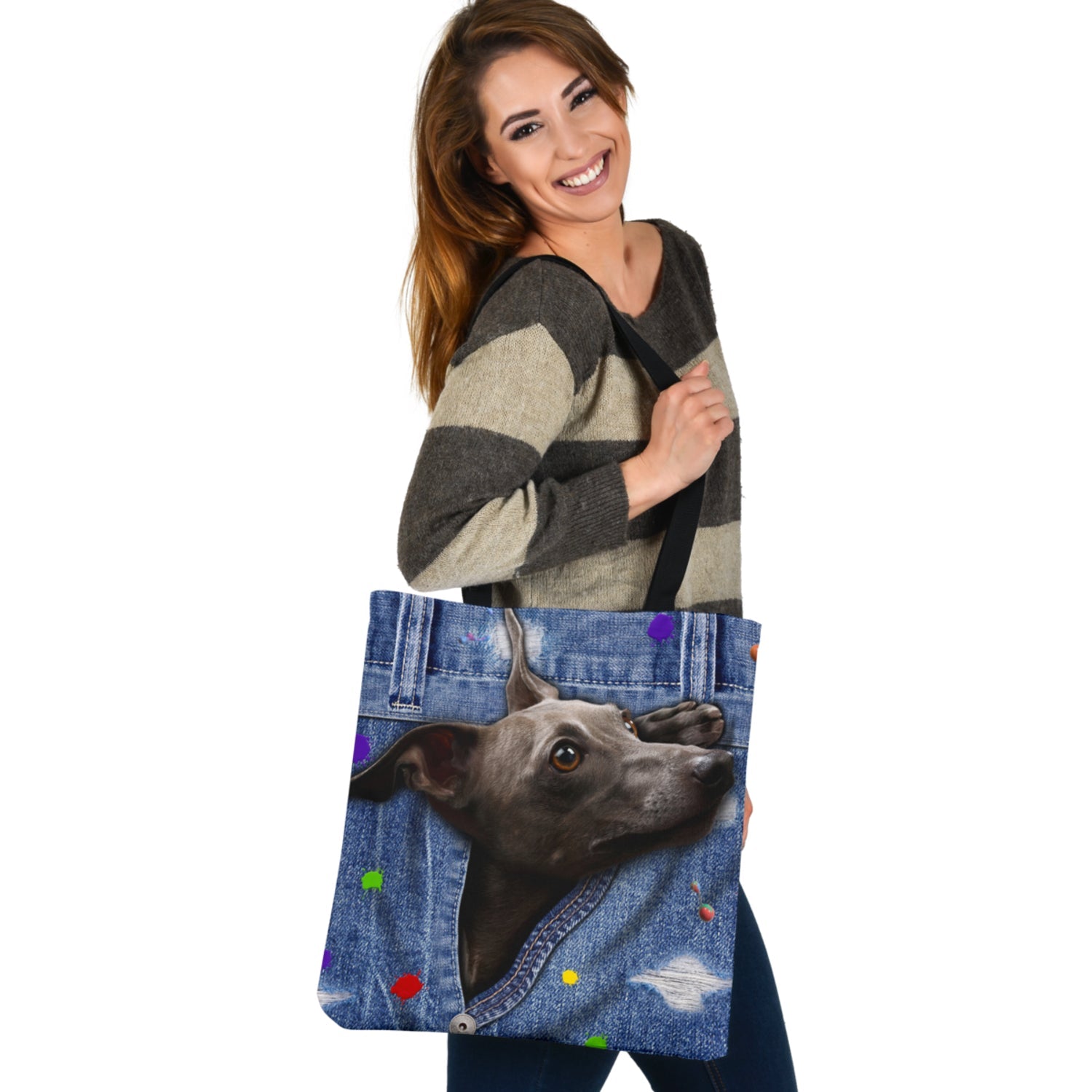 GREYHOUND-The Rainbow-Cloth Tote Bag