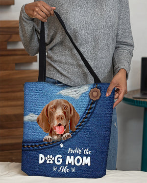 German Shorthaired Pointer-Dog Mom Life-Cloth Tote Bag