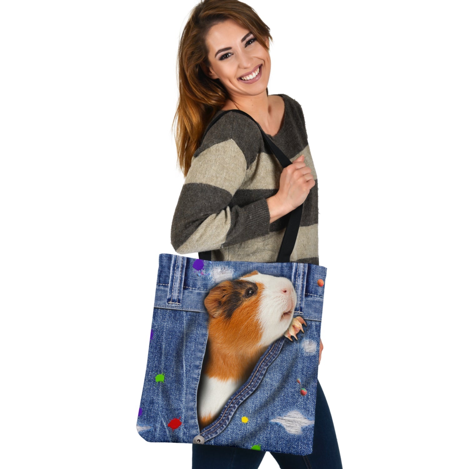 GUINEA PIG-The Rainbow-Cloth Tote Bag