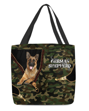 German-Shepard-2 Camo Cloth Tote Bag