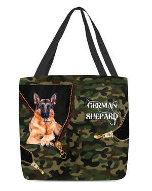 German-Shepard Camo Cloth Tote Bag