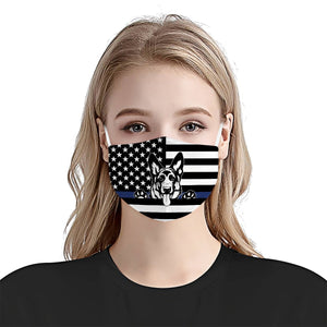 German Shepherd American Flag Police 1 EZ07 1804 Face Mask