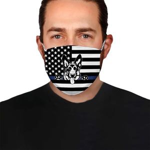 German Shepherd American Flag Police 1 EZ07 1804 Face Mask